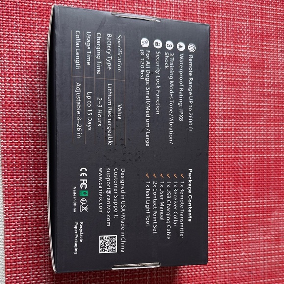 Canivix Wireless Pet Training Collar Set - Black NEW in box - Picture 4 of 5